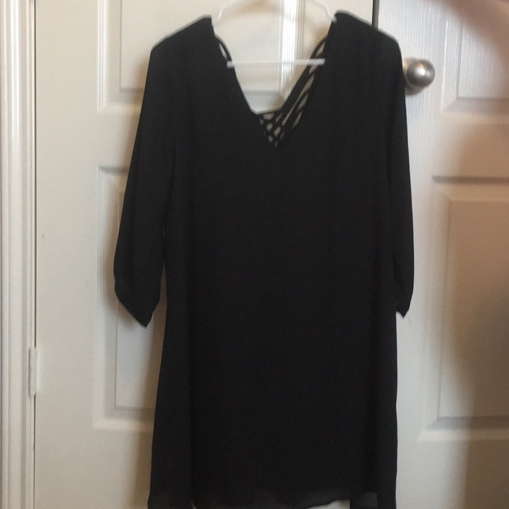 lbd little black dress with open back